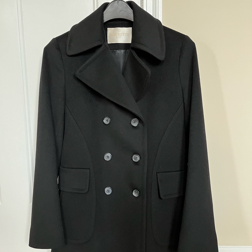 FLEURETTE Double Breasted Wool Coat
